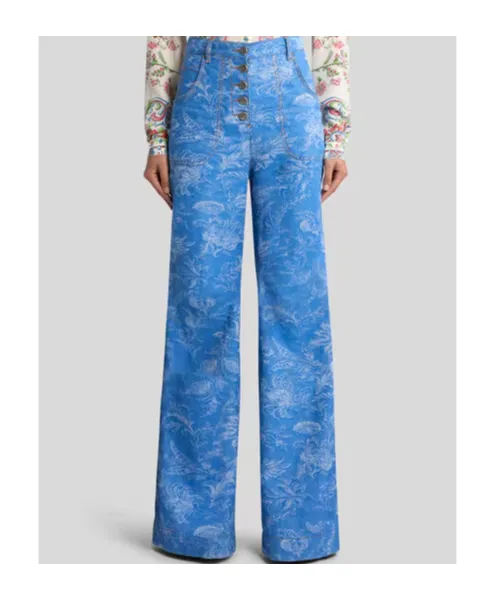 Etro Paisley Motif High Waist Jeans