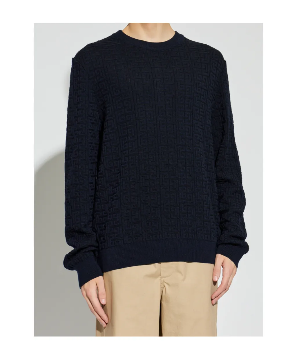 Balmain Monogrammed Knit Sweater