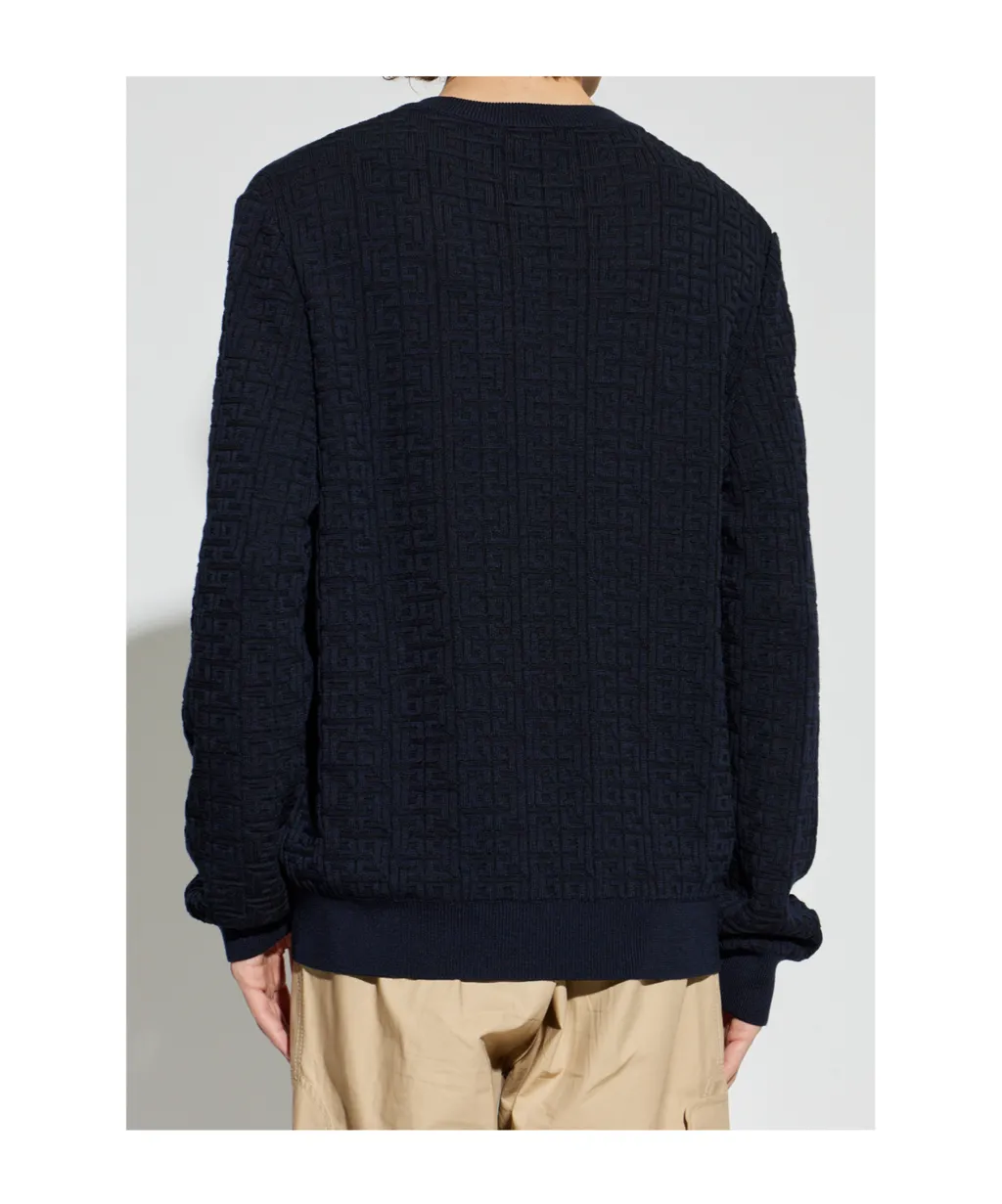Balmain Monogrammed Knit Sweater