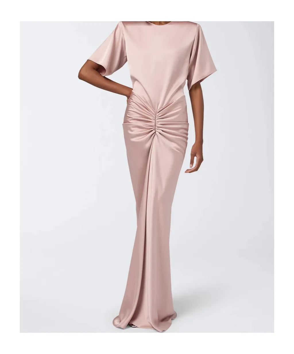 The Andamane Iris Draped Long Dress