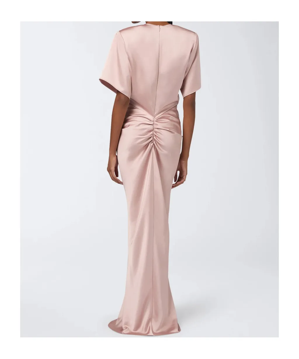 The Andamane Iris Draped Long Dress