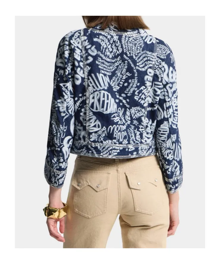 Dsquared2 Pattern-Printed Denim Jacket