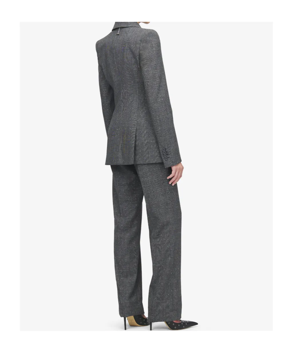 Alexander Mcqueen Flecked Glen Check Double-Breasted Jacket