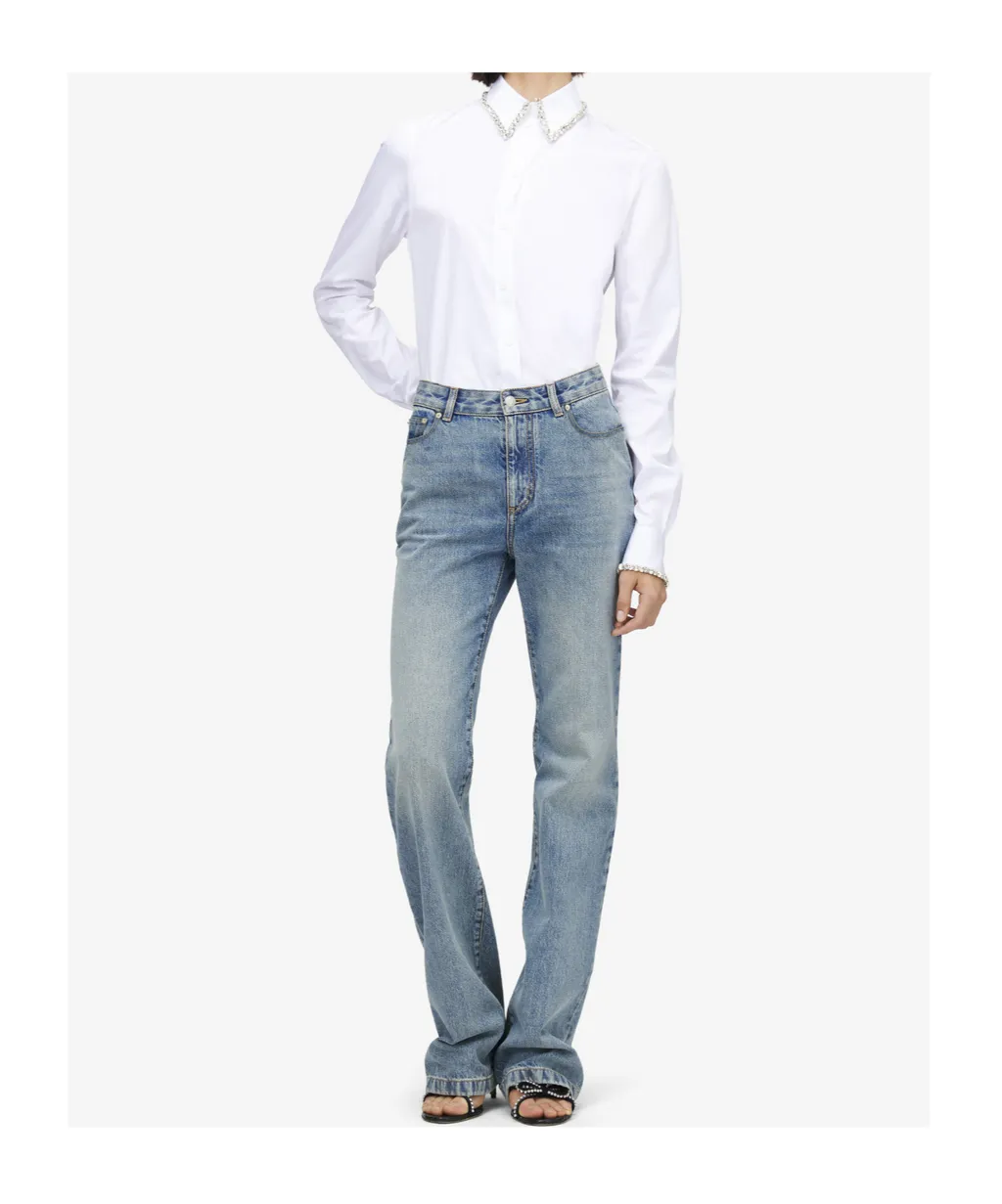 Alexander Mcqueen Embellished Collared Long-Sleeve Shirt