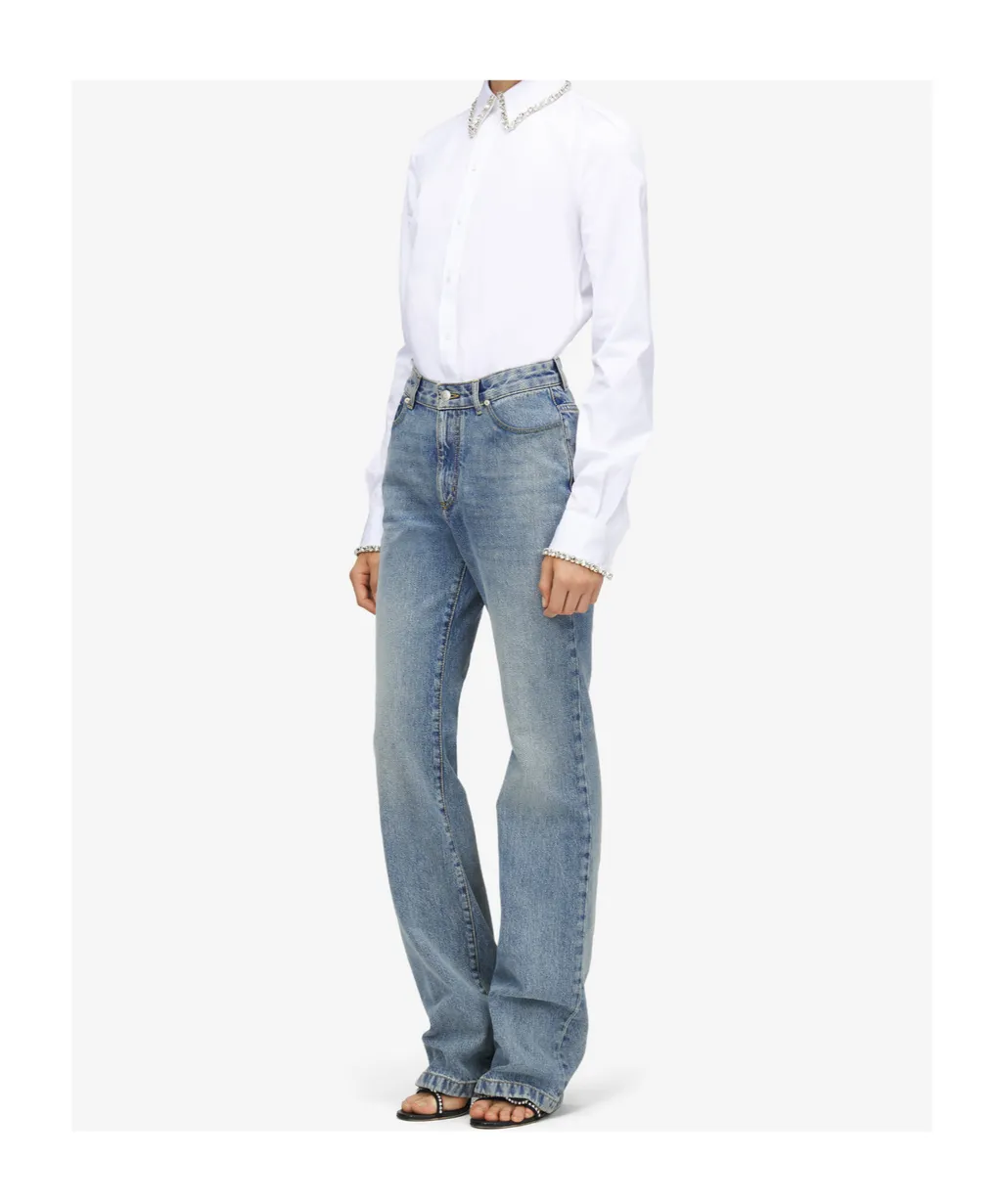 Alexander Mcqueen Embellished Collared Long-Sleeve Shirt