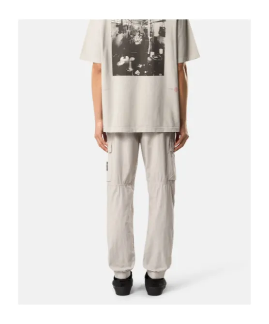 Stone Island Logo Patch Tapered Leg Trousers