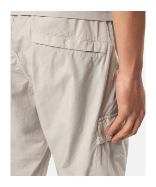 Stone Island Logo Patch Tapered Leg Trousers