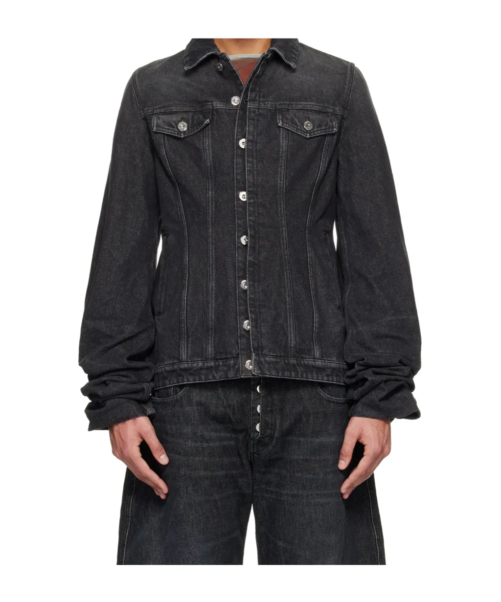 Button-Down Long-Sleeved Denim Jacket