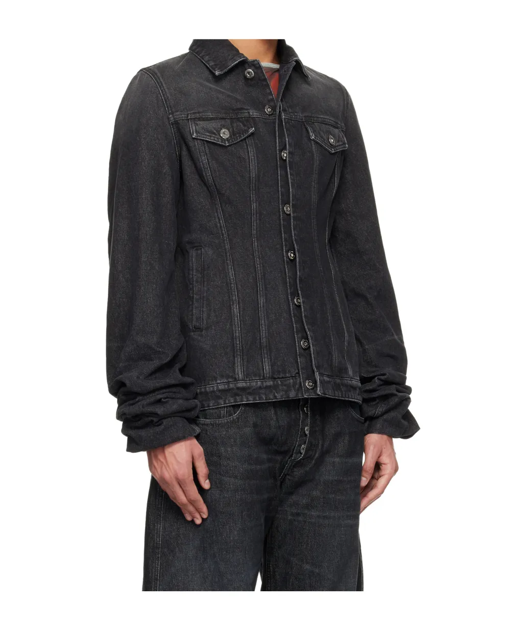 Button-Down Long-Sleeved Denim Jacket