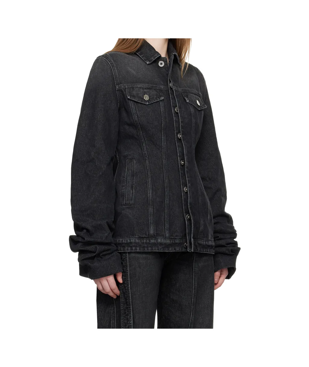 Button-Down Long-Sleeved Denim Jacket