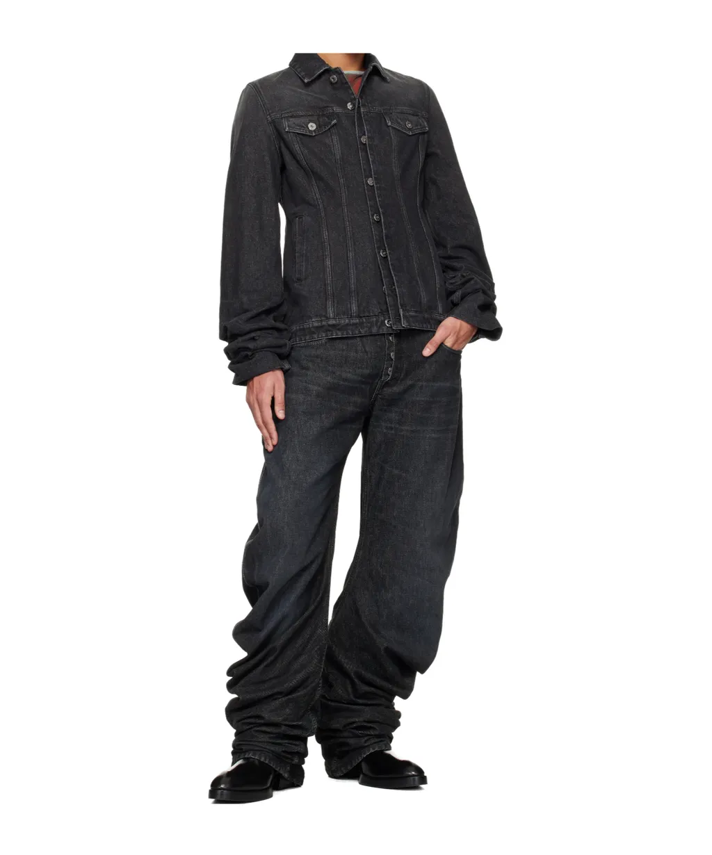 Button-Down Long-Sleeved Denim Jacket