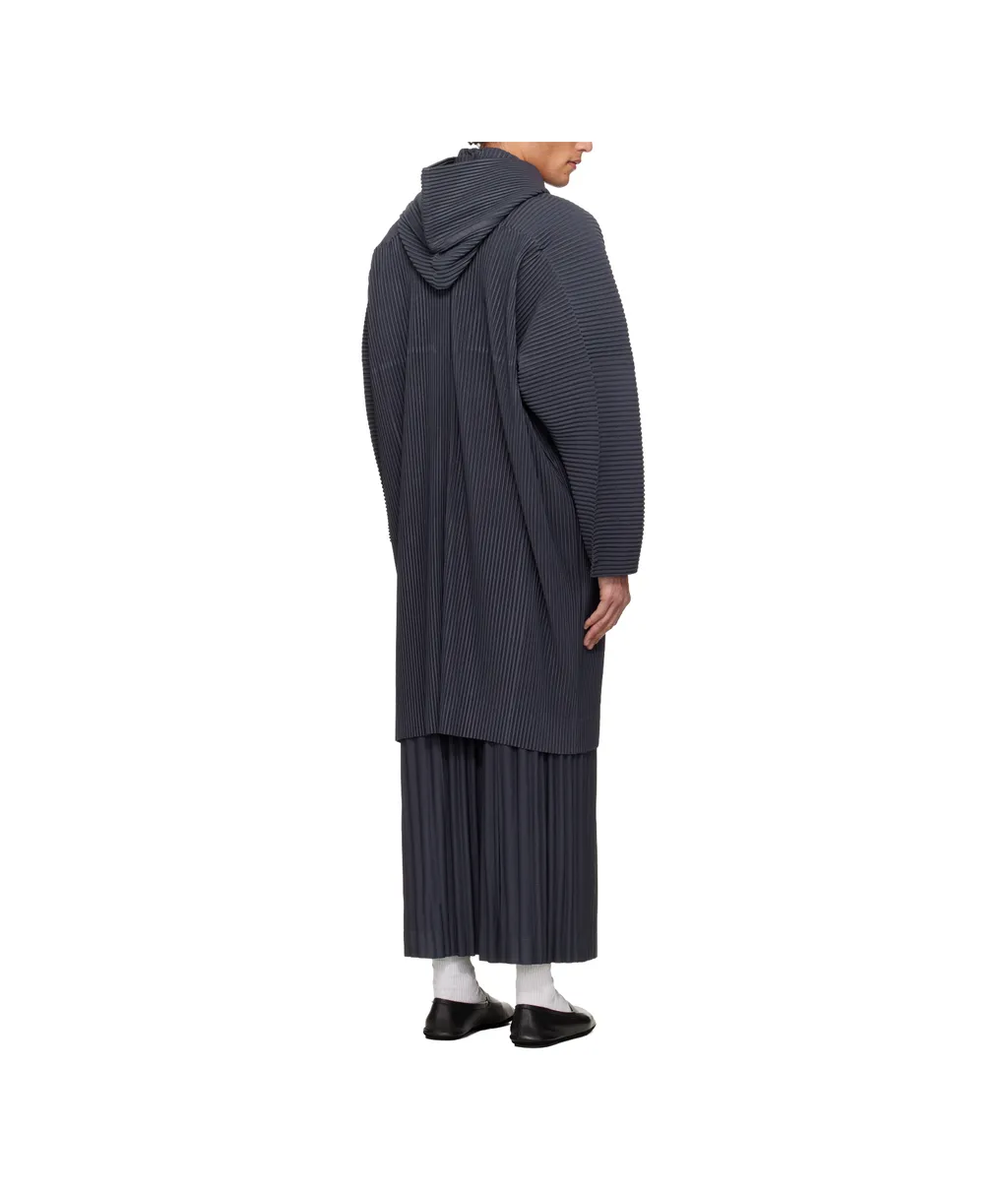 Pleated Long-Sleeved Coat