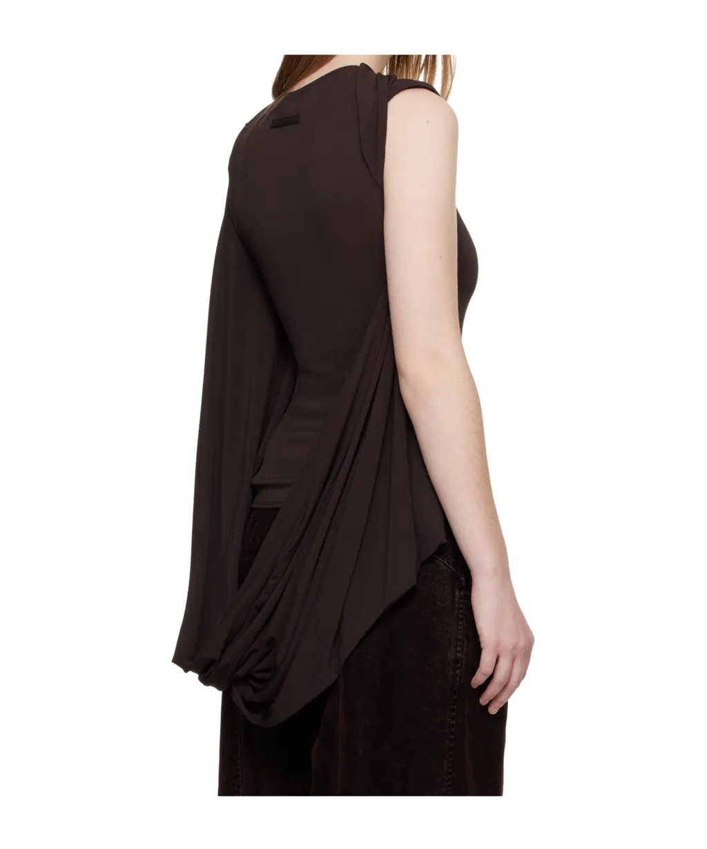 Double-Layered Pleated Top