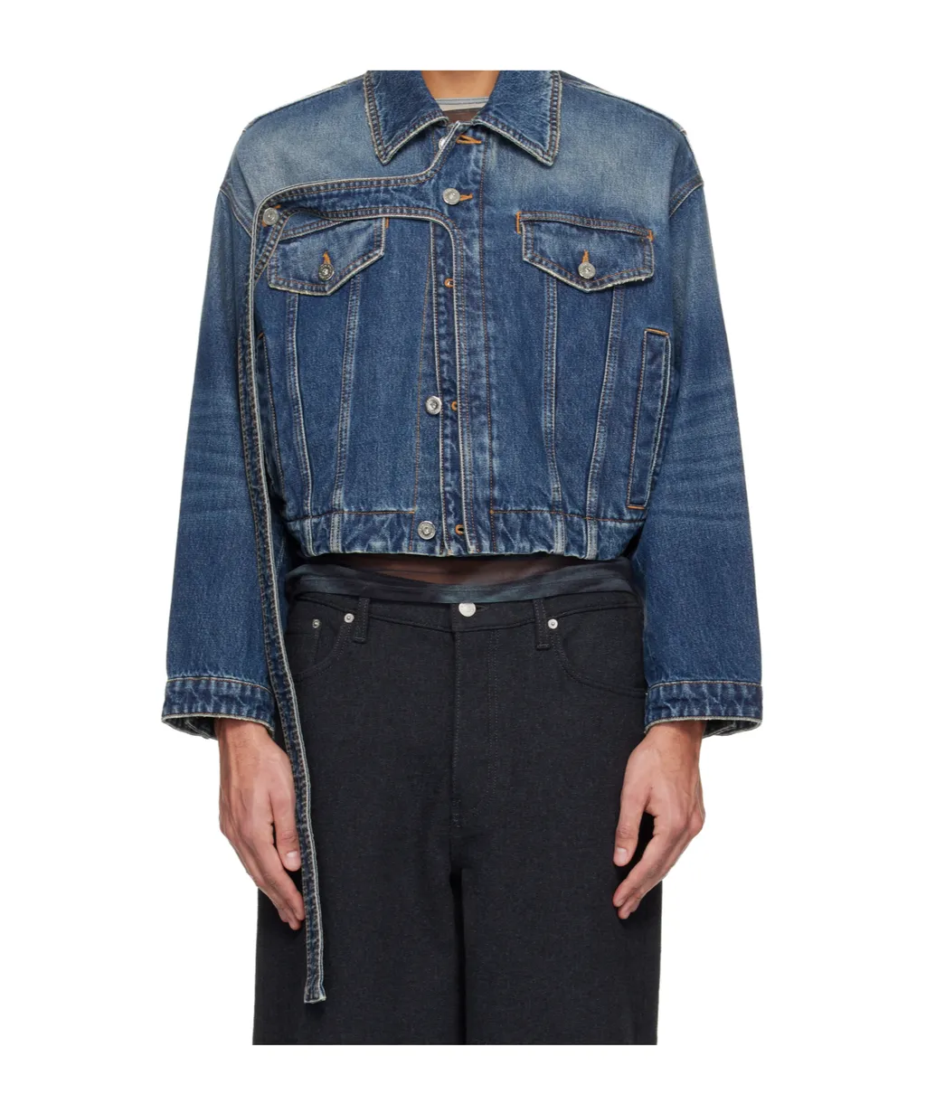 Button-Down Long-Sleeved Denim Jacket