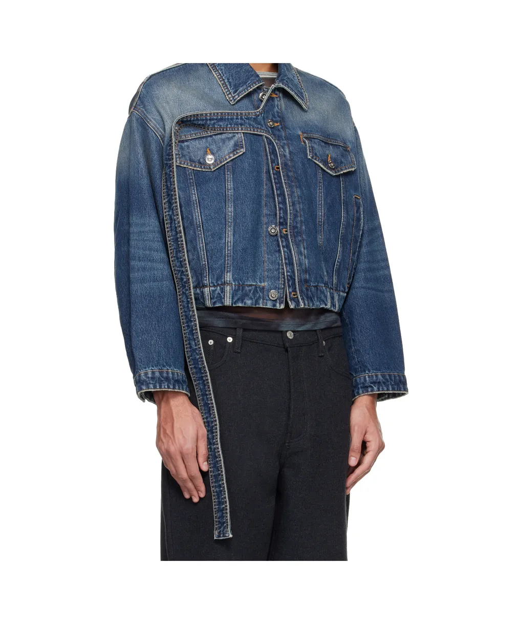 Button-Down Long-Sleeved Denim Jacket