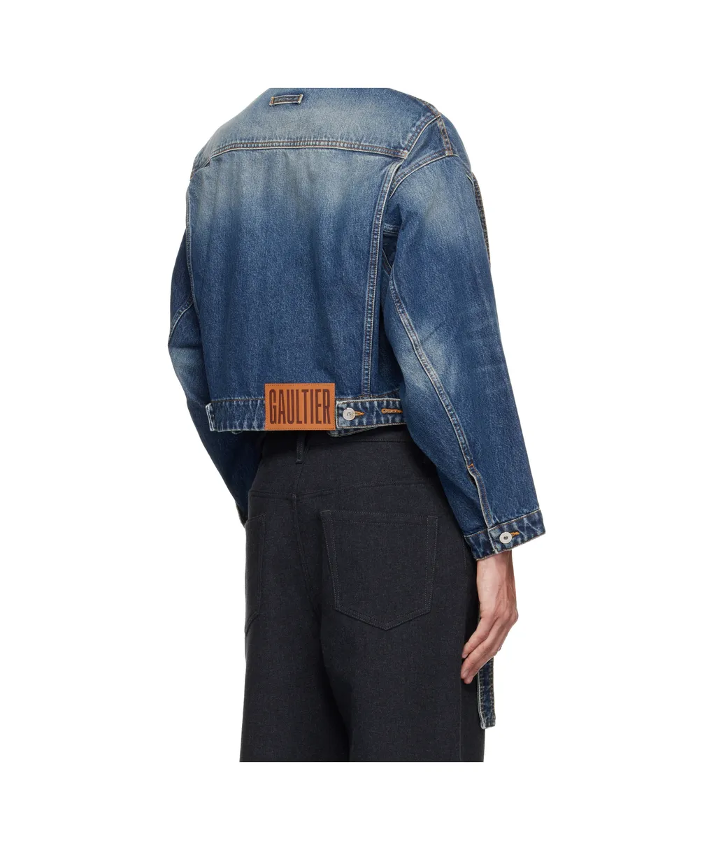 Button-Down Long-Sleeved Denim Jacket