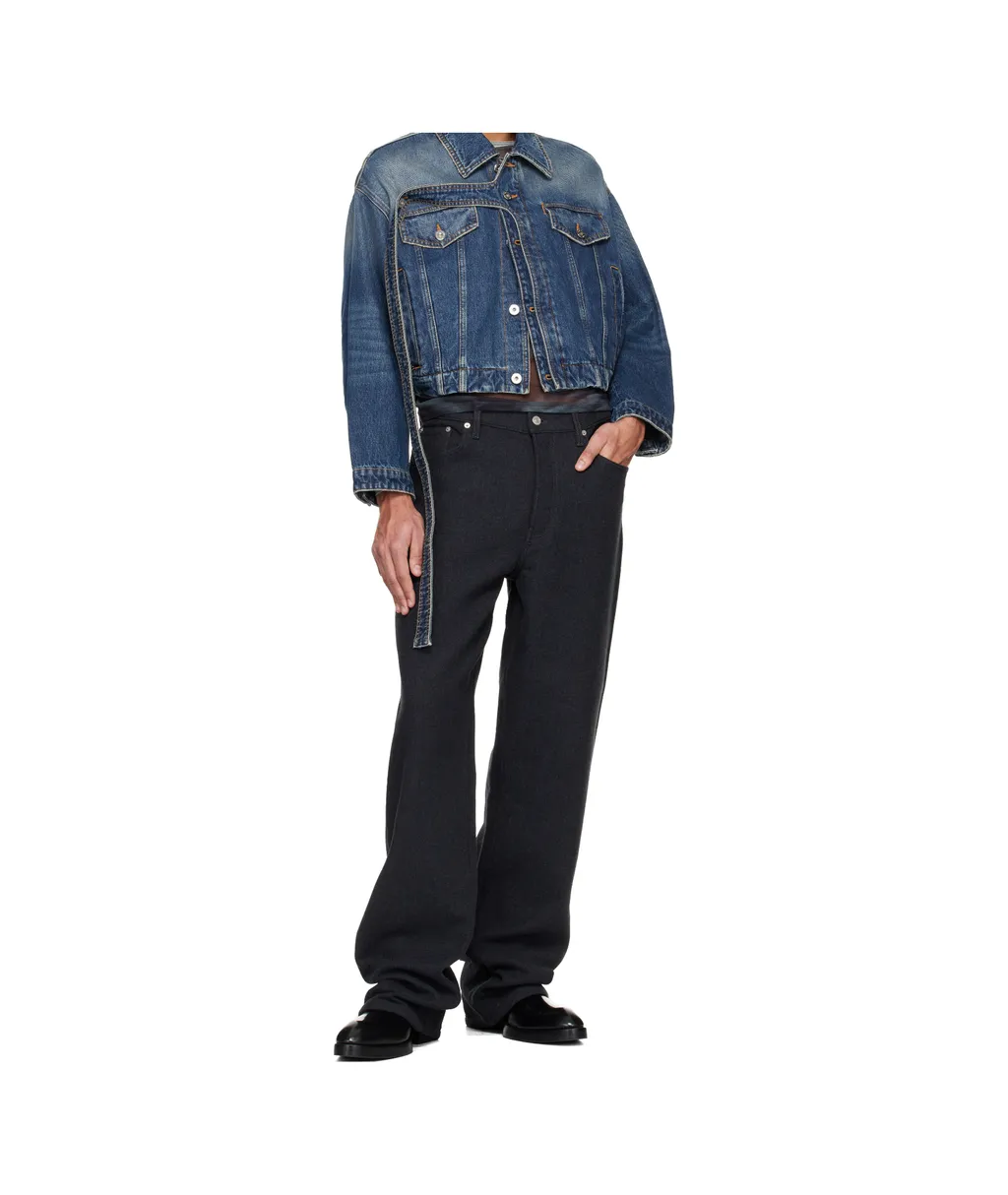 Button-Down Long-Sleeved Denim Jacket