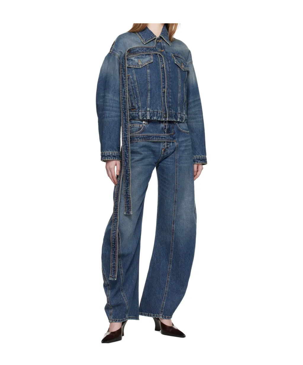 Button-Down Long-Sleeved Denim Jacket