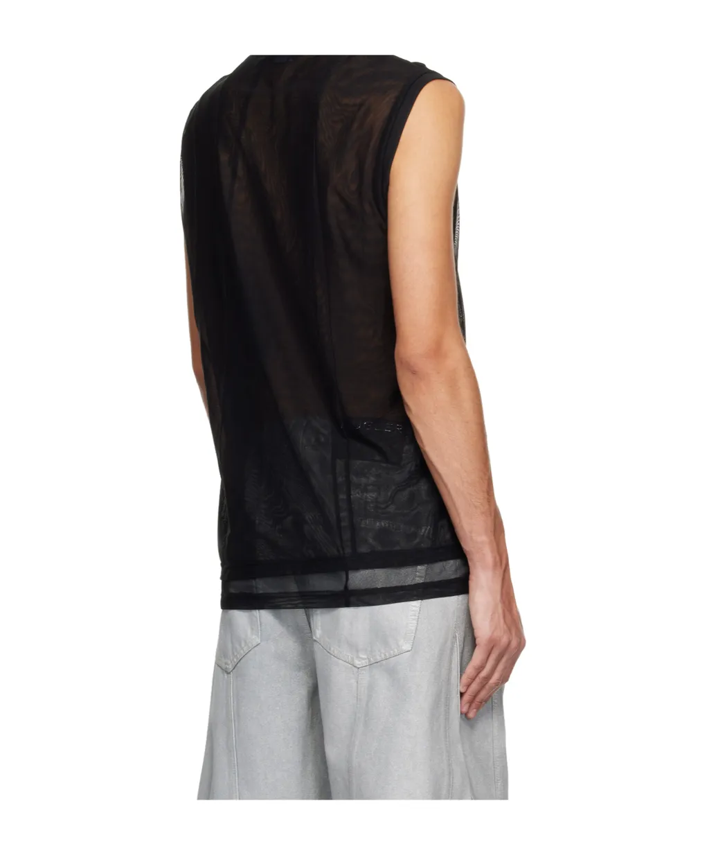 Sheer Round Neck Vest