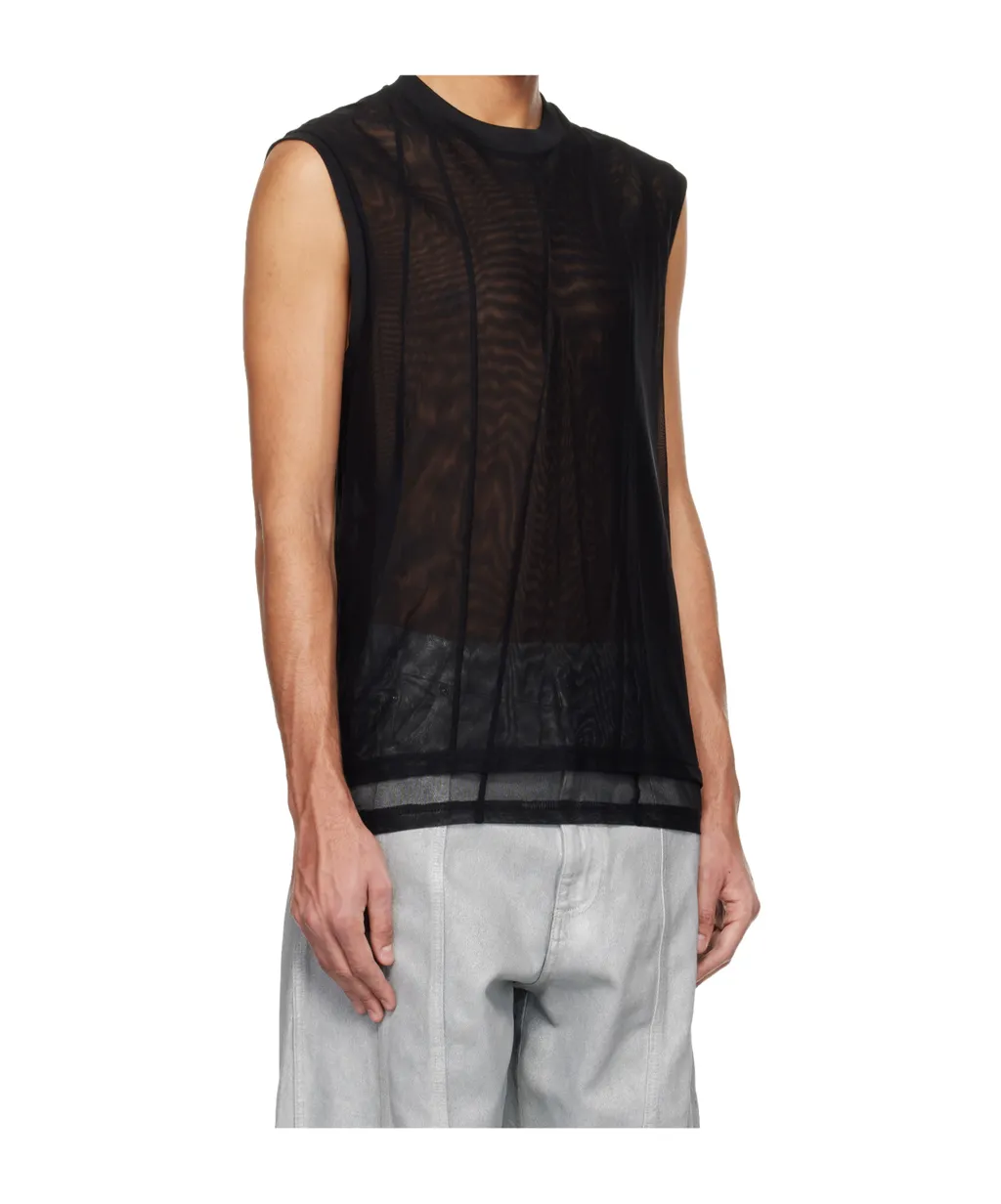 Sheer Round Neck Vest
