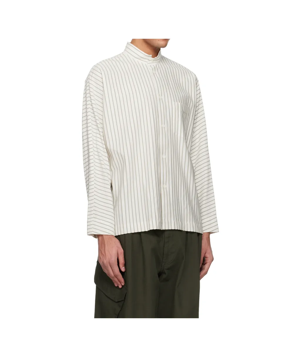 Homme Plissé Issey Miyake Striped Button-Up Shirt