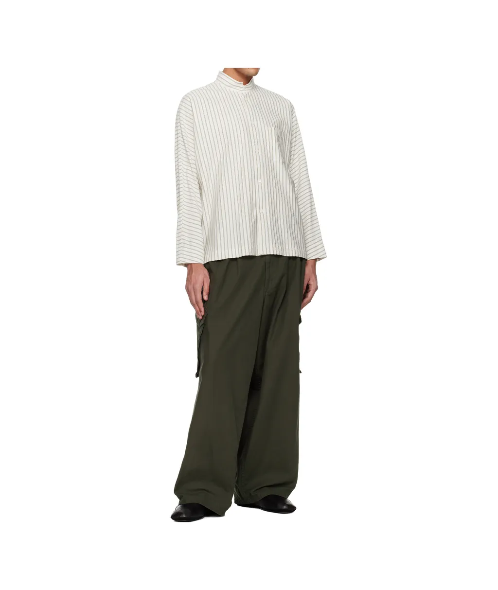 Homme Plissé Issey Miyake Striped Button-Up Shirt
