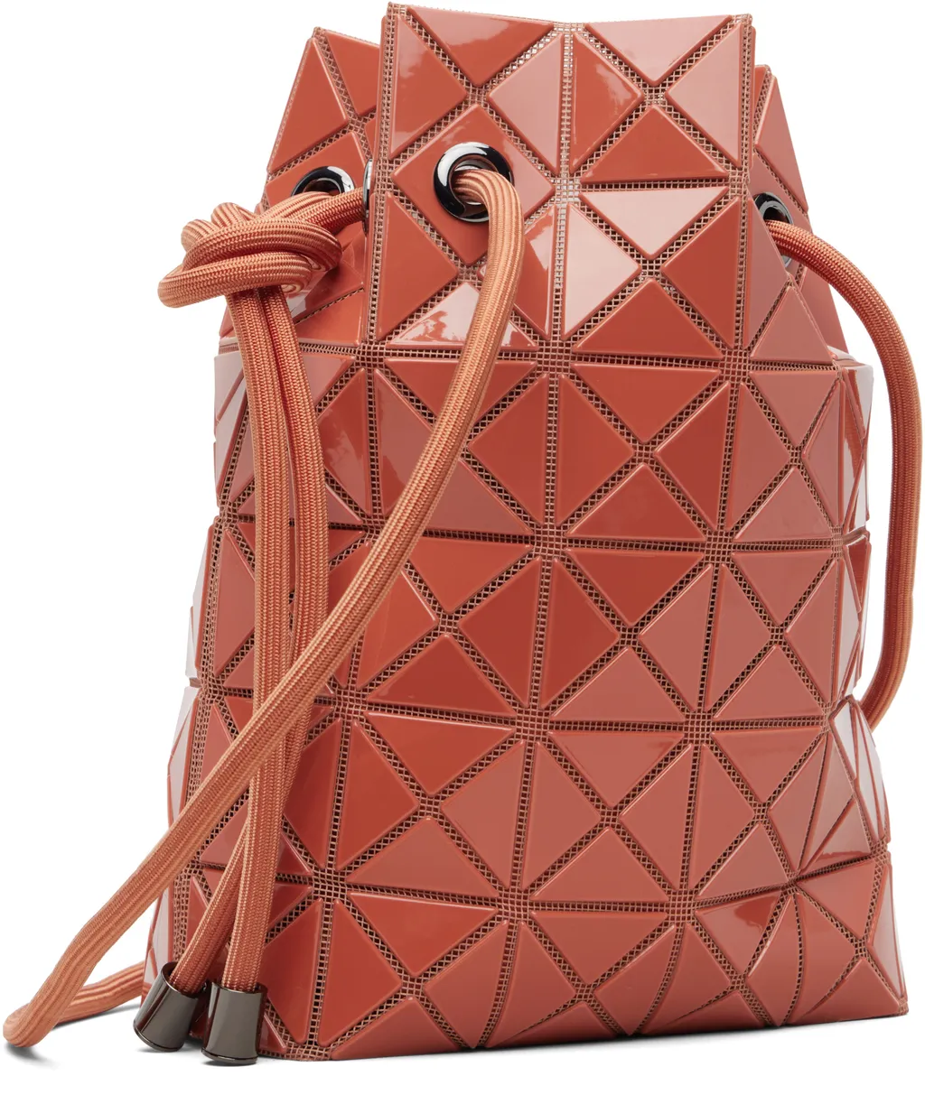 Geometric-Pattern Drawstring Bucket Bag