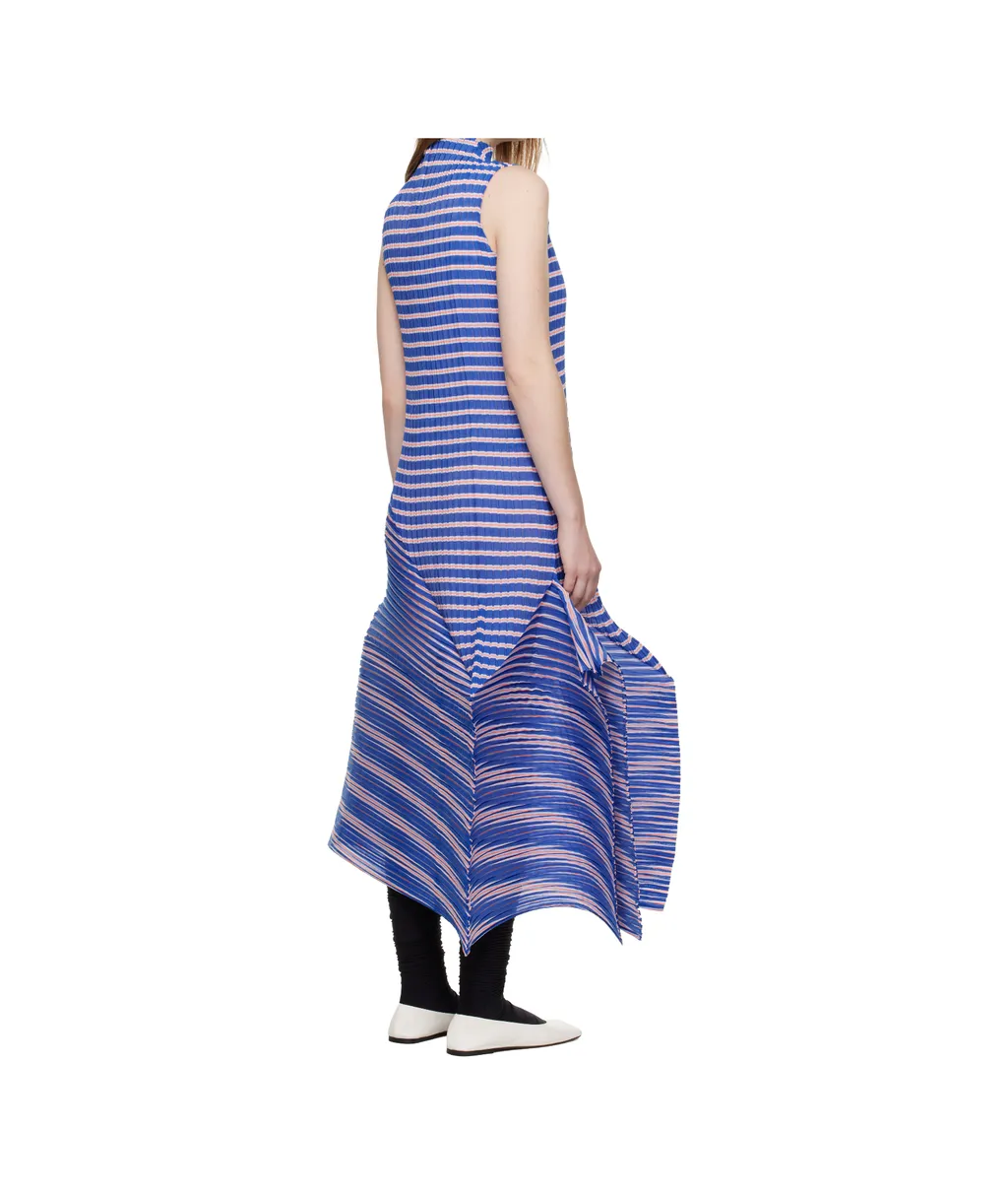 Issey Miyake Striped Sleeveless Dress