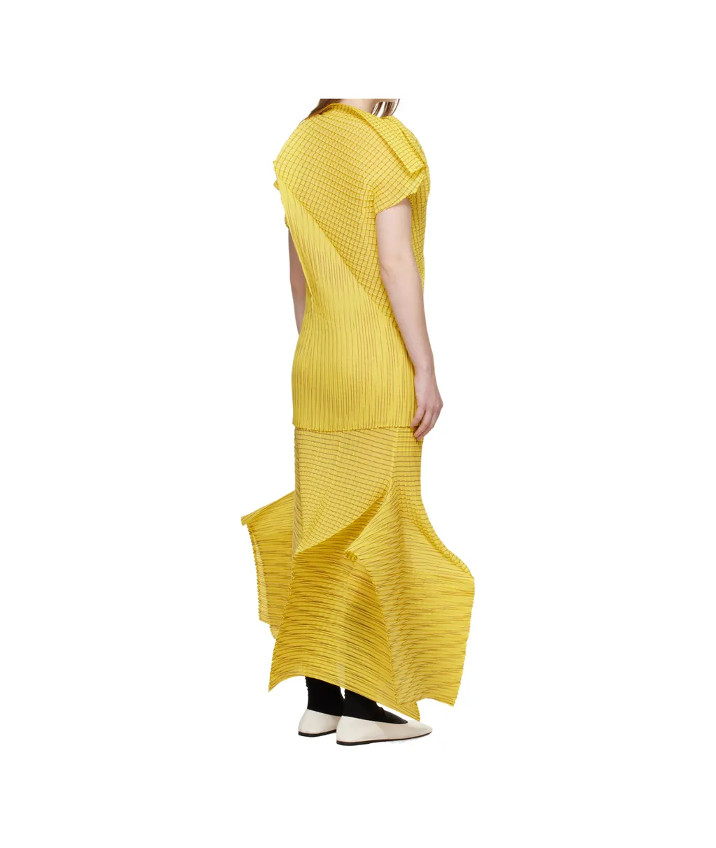 Pleated Semi-Transparent Midi Skirt