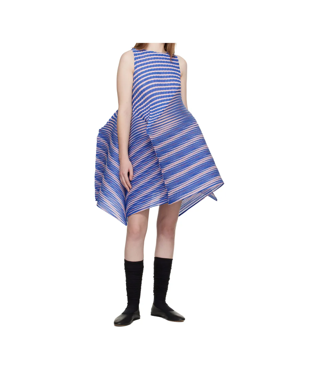 Issey Miyake Striped Asymmetric Dress