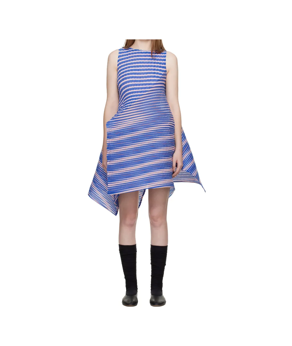 Issey Miyake Striped Asymmetric Dress