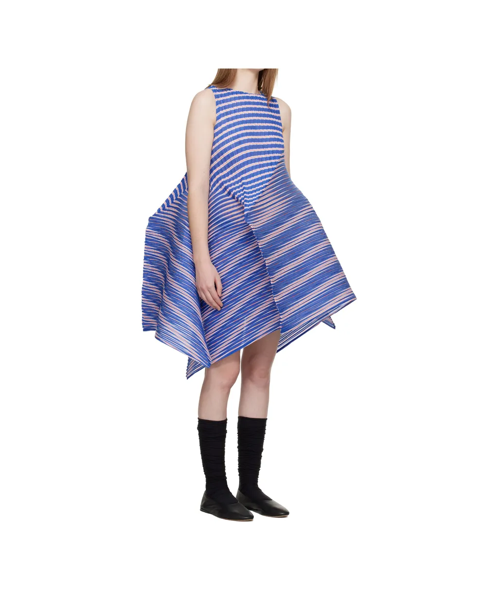 Issey Miyake Striped Asymmetric Dress