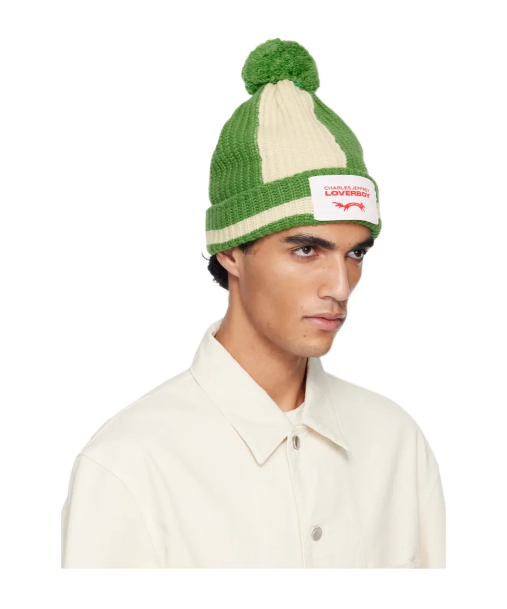 Pom-Pom Wool Blend Knitted Cap