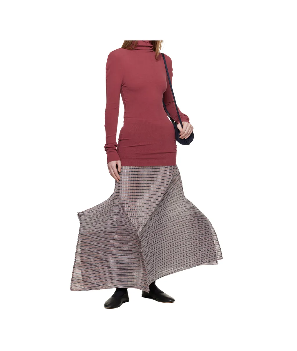 High-Neck Long-Sleeved Knitwear