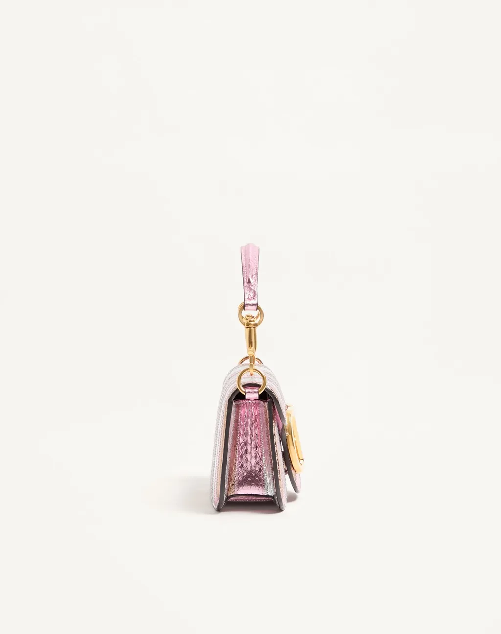 Valentino Locò Foldover Top Striped Small Shoulder Bag