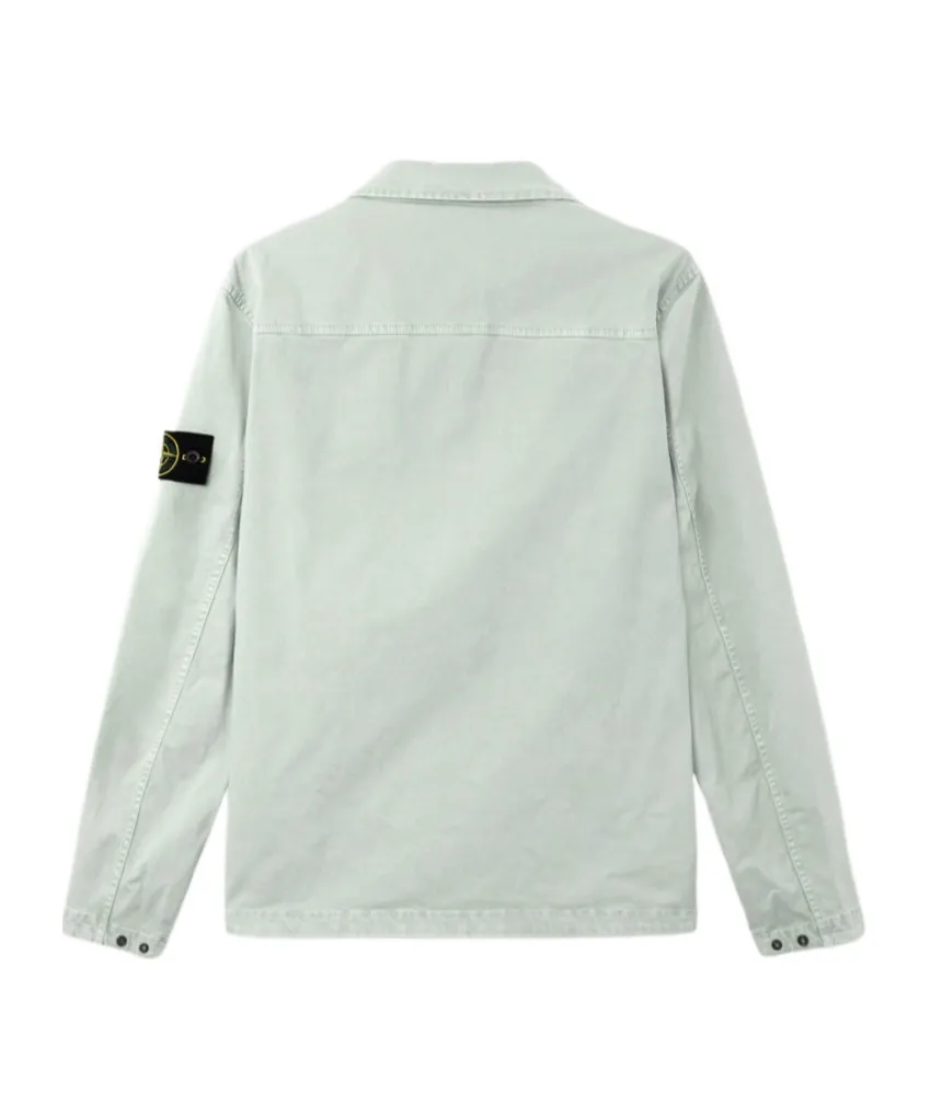 Regular-Fit Zipper-Up Overshirt With Pocket