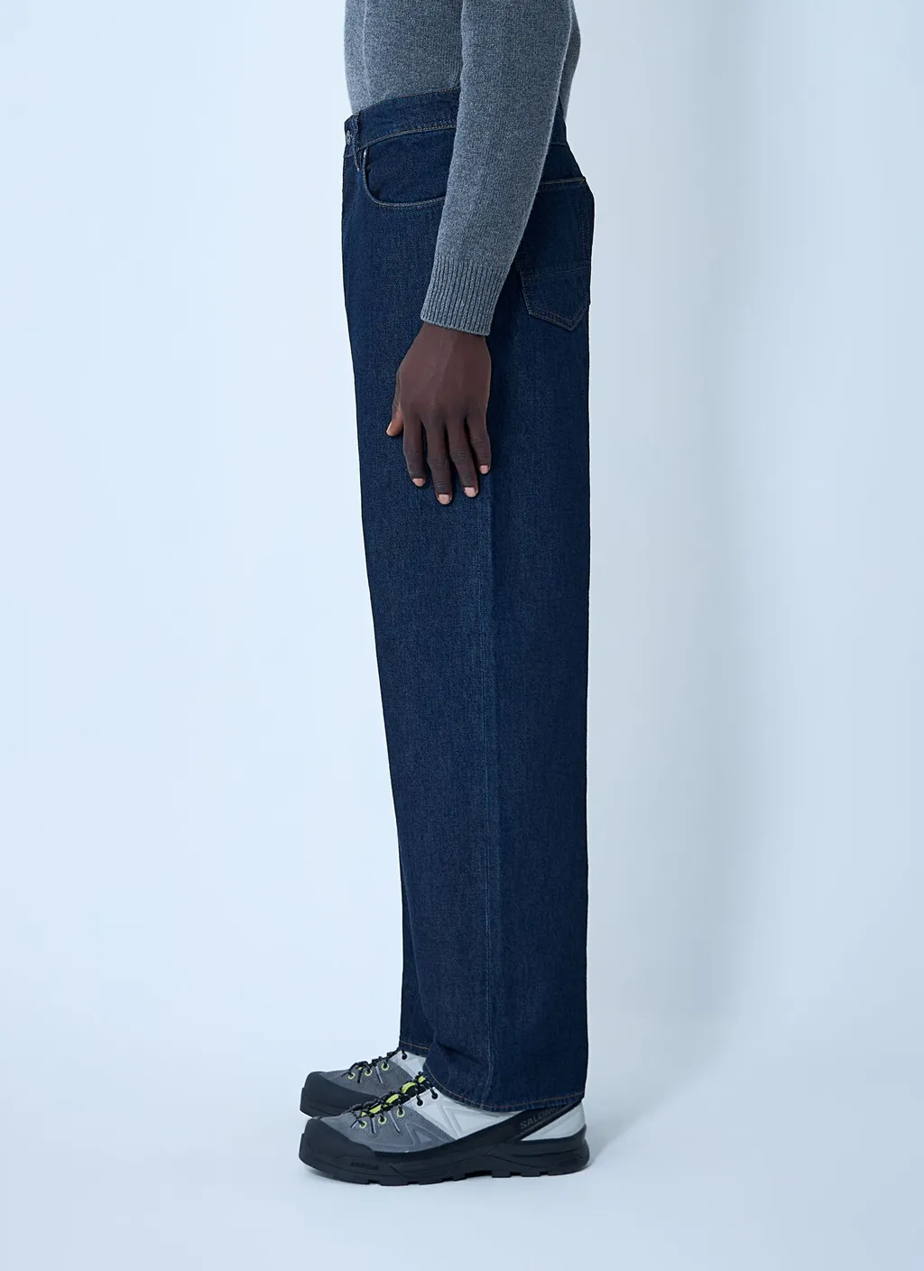 Stone Island Logo Patch Loose Fit Jeans