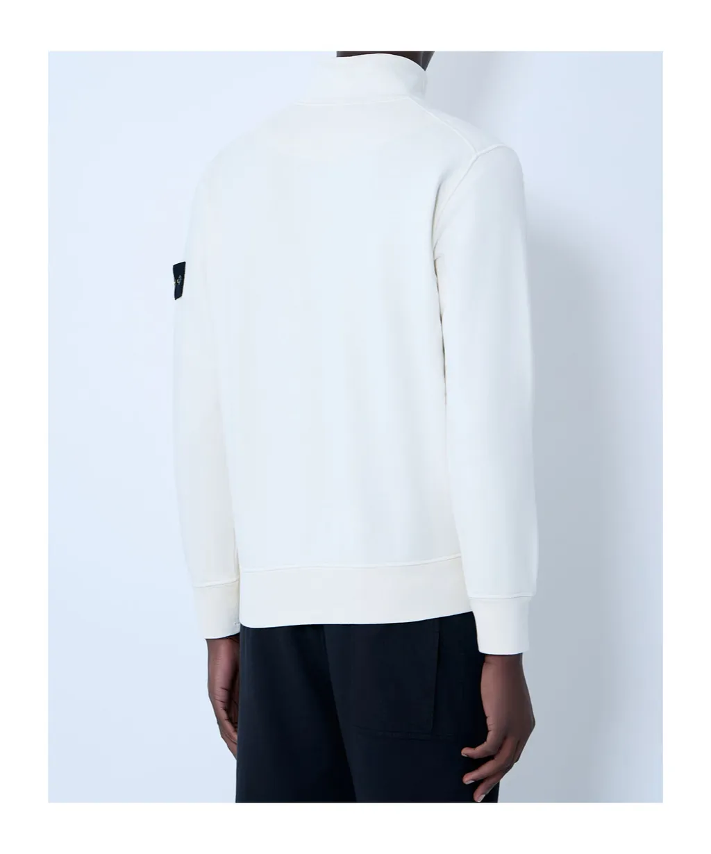 Stone Island Logo Patch Quarter-Zip Sweatshirt