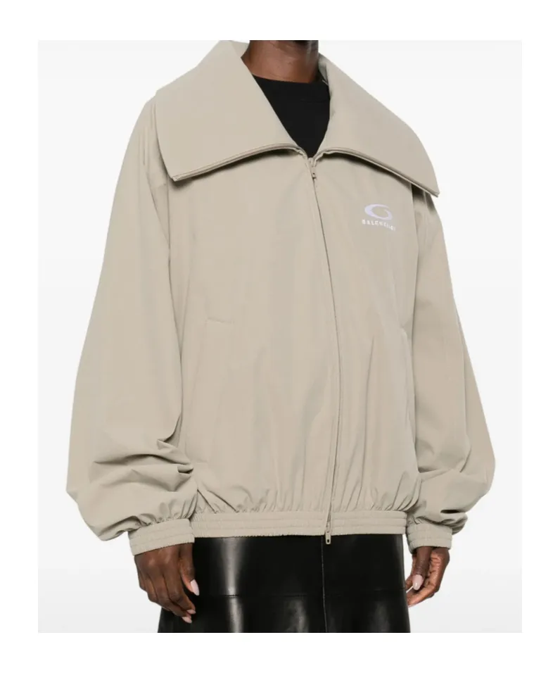High Collar Logo Jacket