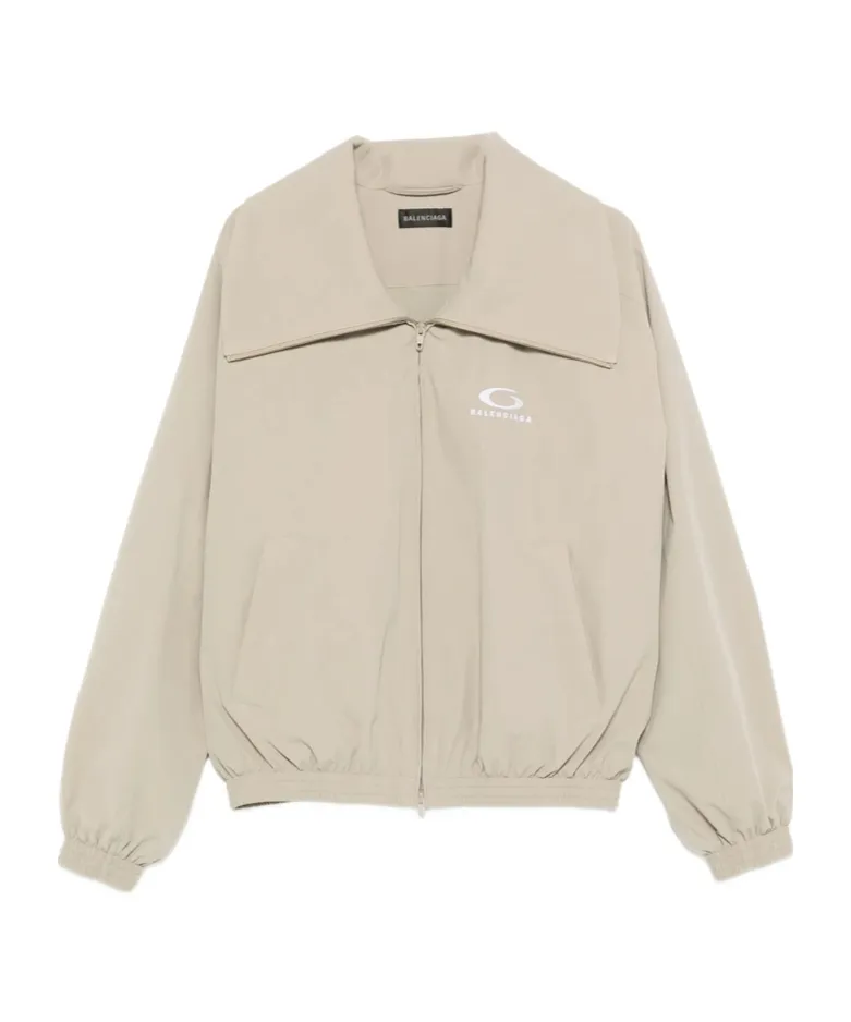 High Collar Logo Jacket