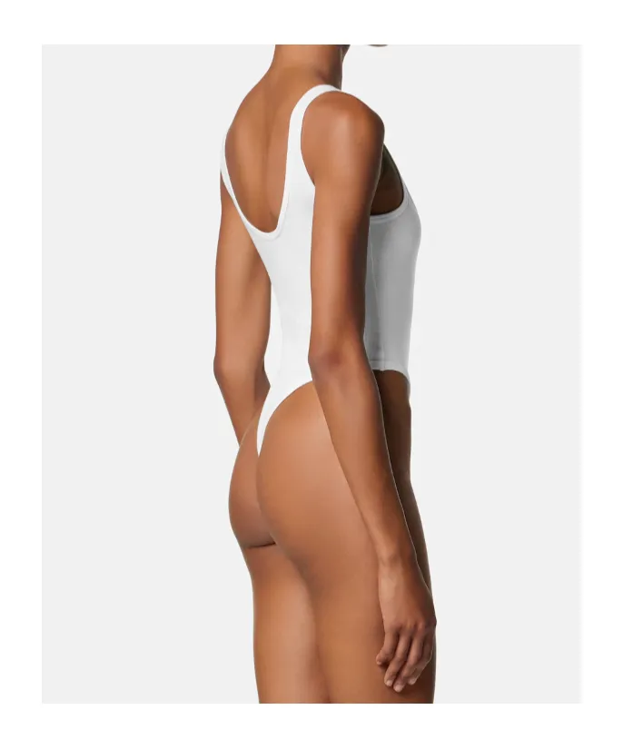 Versace Logo-Embroidered Ribbed Bodysuit