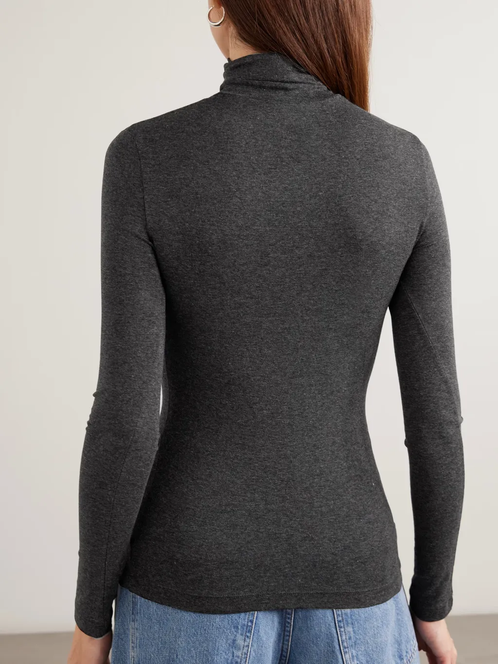 Pascale Stretch Knit Turtleneck Sweater