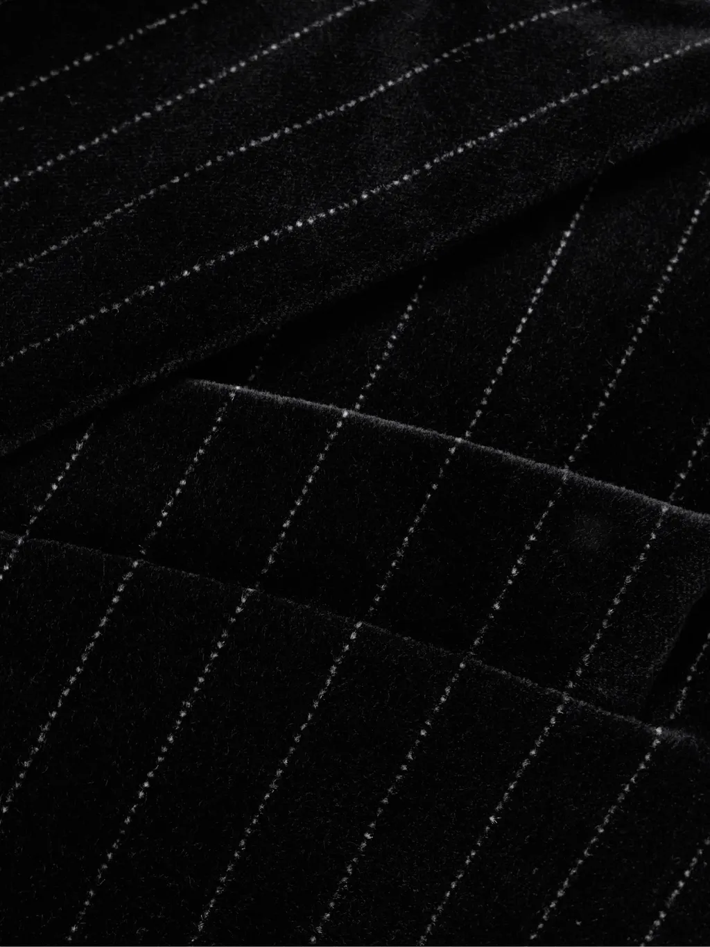 Double-Breasted Metallic Striped Blazer