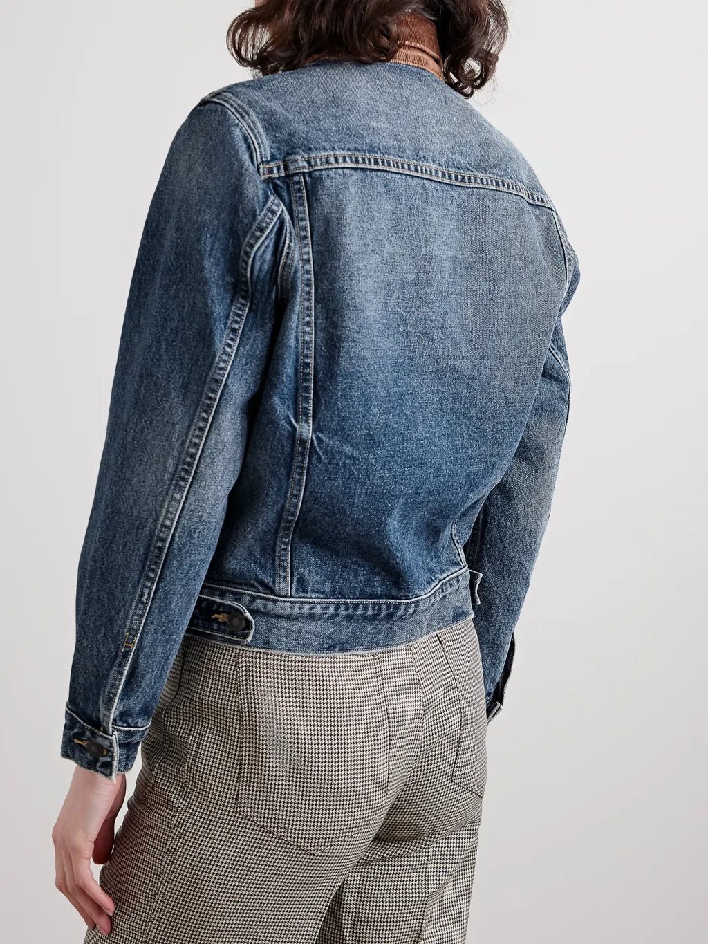 Corduroy Trim Denim Jacket