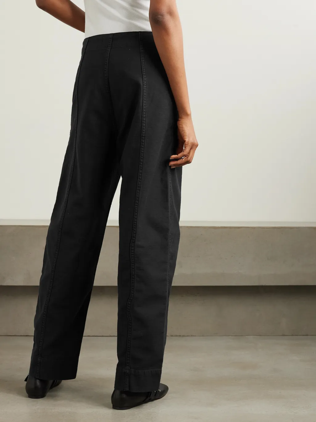 High-Waisted Wide-Leg Casual Pants