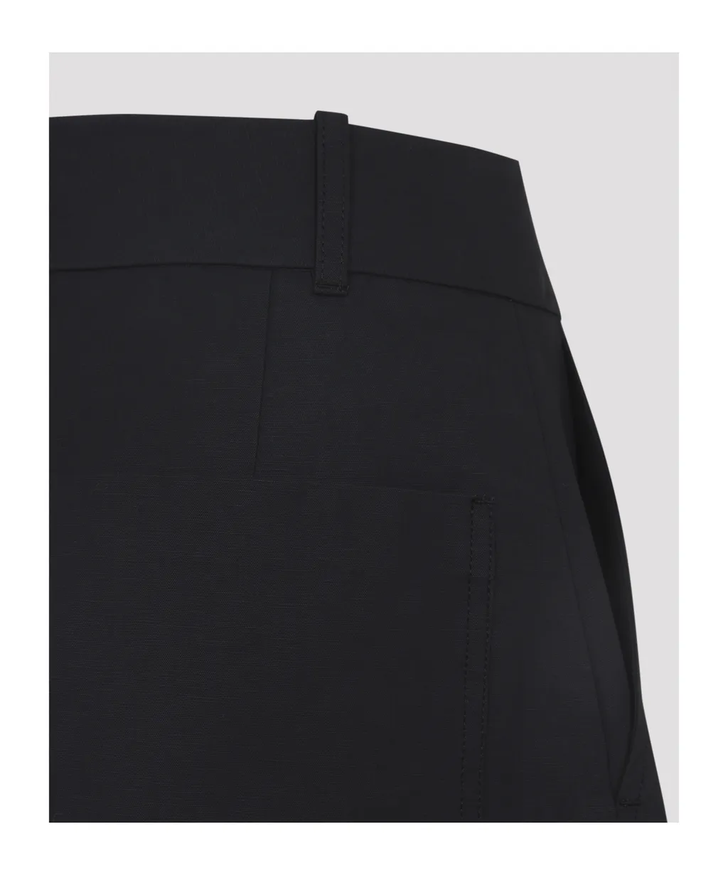 Buttoned High-Waisted Trousers