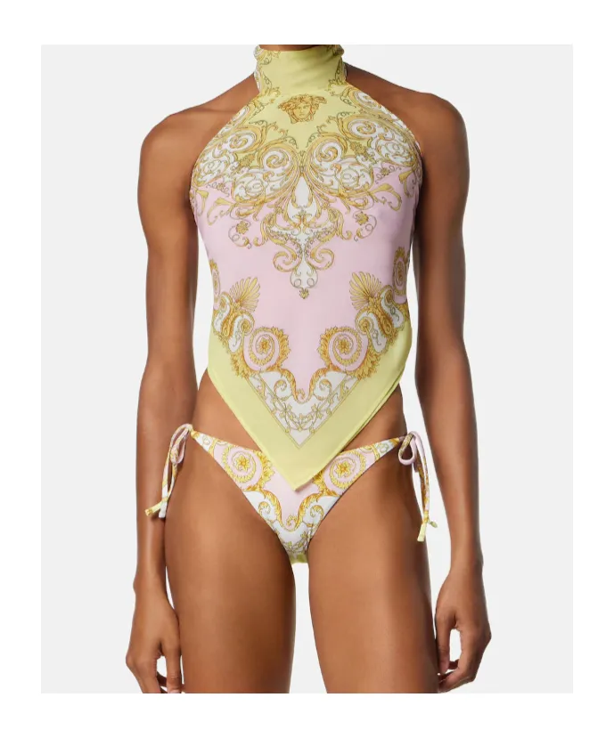 Versace Spring Barocco Scarf Top Beachwear