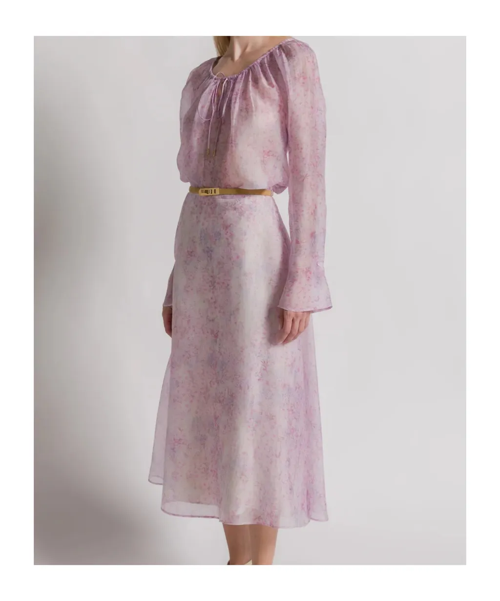 Silk Organza Blouse With Floral Print