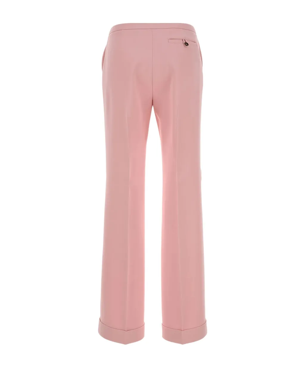 Alberta Ferretti Straight-Leg Pleated Tailored Pants