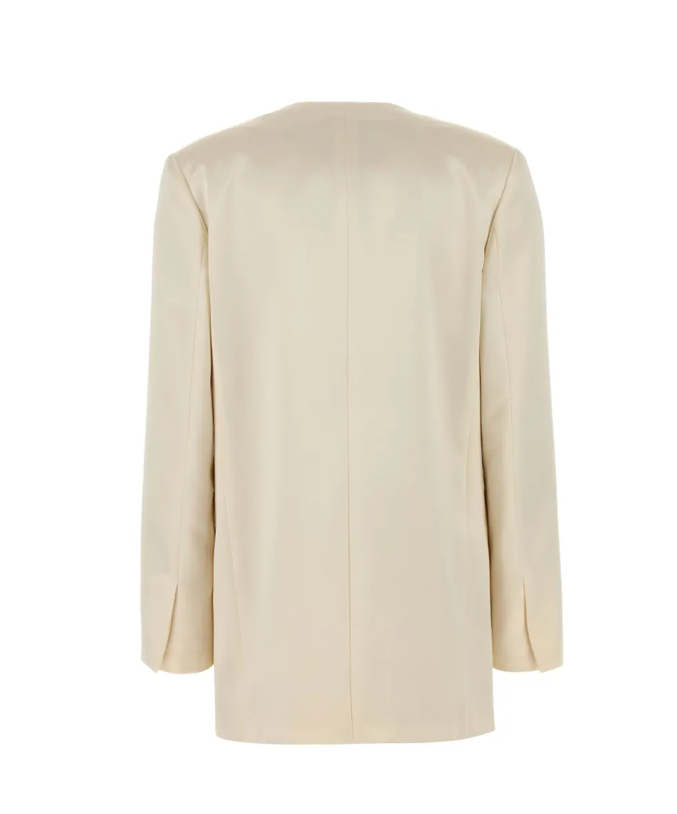 Alberta Ferretti Double Breasted Satin Blazer